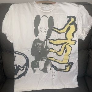 Travis Scott Cactus Jack x Kaws For Fragment Cream T Shirt Sz M NWT authentic